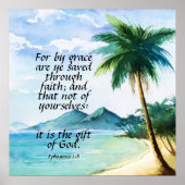 Poster Éphésiens 2:8 (Devant)