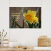 Poster Éphésiens 2:8 Verset biblique avec jonquille jaune (Cuisine)