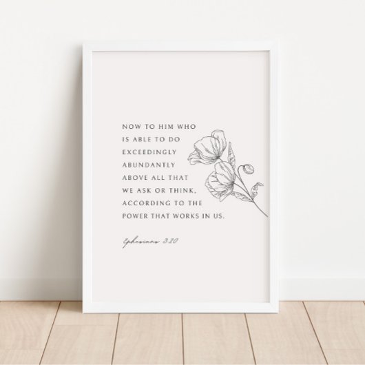 Poster Ephésiens 3:20 Excessivement Abuddent