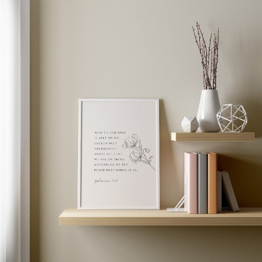 Poster Ephésiens 3:20 Excessivement Abuddent