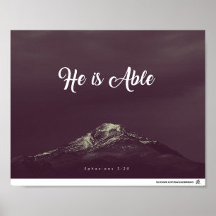 Poster Éphésiens 3:20 - Il est capable