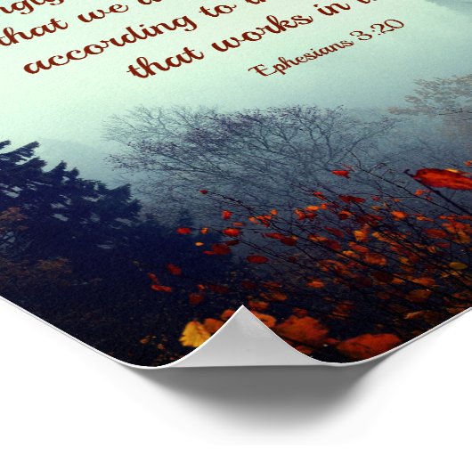 Poster Éphésiens 3:20 Notre DIEU est capable... Forêt d'a (Coin)