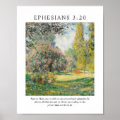Poster Éphésiens 3:20 Verse de la Bible (Devant)