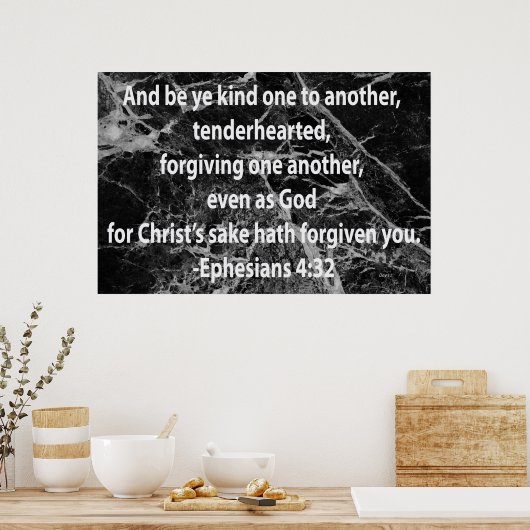 Poster Éphésiens 4:32 (Cuisine)