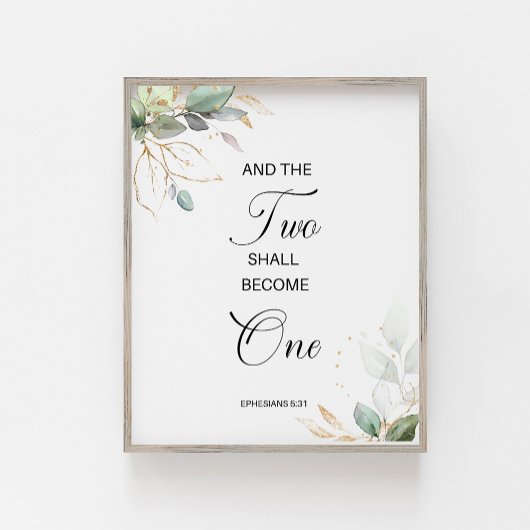 Poster Éphésiens 5:31 Deux Deviendront Un