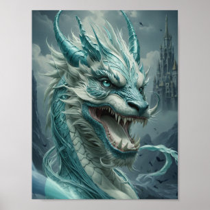 Poster Epic Blue Storm Dragon
