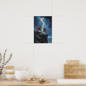 Poster Epic Chevalier Duel dans la tempête (Cuisine)