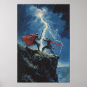 Poster Epic Chevalier Duel dans la tempête (Devant)