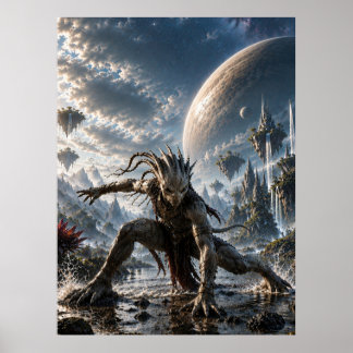 Poster Epic Cosmic Guardian in a Fantasy World