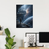 Poster Epic Spacewalk View of Galaxy from Starship (Bureau à domicile)