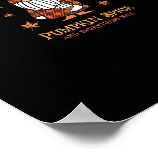 Poster Épice citrouille Et Tout Nice Automne Gnome Boire (Coin)