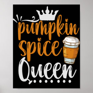 Poster Épice citrouille Queen Funny Thanksgiving Fall Cad
