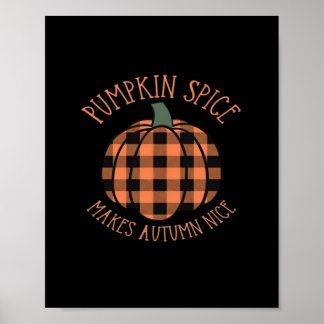 Poster Épice citrouille rend l'automne agréable Citrouill