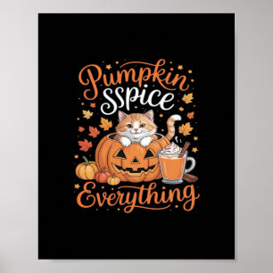 Poster Épice citrouille Tout Amoureux des chats Mignonne 