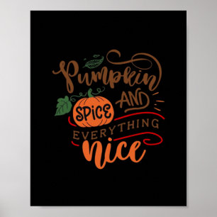 Poster Épices Citrouilles D'Halloween Et Tout Nice