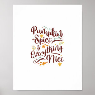 Poster Épices citrouilles Et Tout Ce Qu'Il Y A De Joli Fi