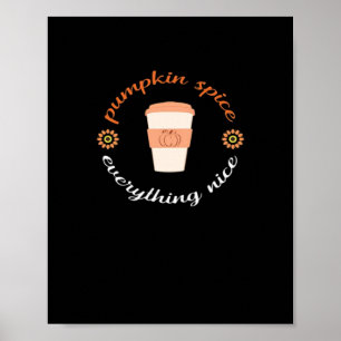 Poster Épices citrouilles Et Tout Nice Mignonne Et Automn