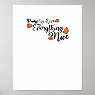 Poster Épices citrouilles Et Tout Nice - Phrase Noir W