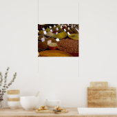 Poster Épices sur le marché agricole (Cuisine)
