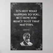 Poster Epictetus wise quote. Wisdom (Devant)