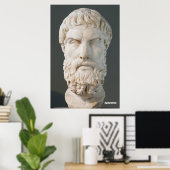 Poster Epicurus / Philosophe grec / (Bureau à domicile)