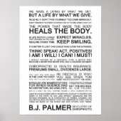 Poster Épigrammes et citations de B.J. Palmer (Devant)