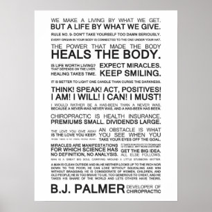 Poster Épigrammes et citations de B.J. Palmer