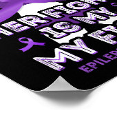 Poster Epilepsie Conscience Son Combat Est Mon Ribbon Com (Coin)