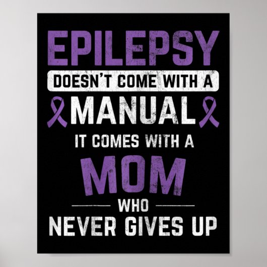 Poster Epilepsie Maman Epilepsie Conscience de l'épilepsi (Devant)