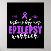 Poster Epilepsie Maman Purple Ribbon Sensibilisation Mère (Devant)