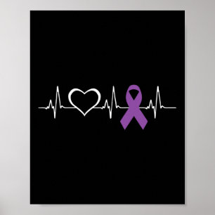 Poster Epilepsie Sensibilisation Coeur bit Ruban