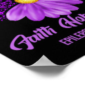 Poster Epilepsie Sensibilisation Foi Espoir Amour Fleur F (Coin)