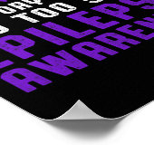 Poster Epilepsie Sensibilisation Fun Beat Epileptic Guerr (Coin)