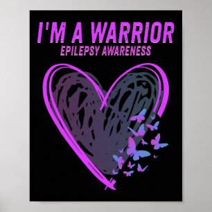 Poster Epilepsie Sensibilisation Je suis un guerrier papi