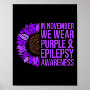 Poster Epilepsie Sensibilisation Tournesol En Novembre No