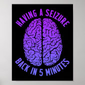 Poster Epilepsy Awareness Having Seizure Epileptic Warrio (Devant)