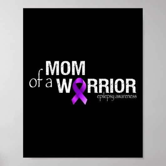 Poster Epilepsy Awareness Month Mom Of A Warrior Purple R (Devant)