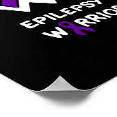 Poster Epilepsy Awareness Warrior Support Survivor Purple (Coin)