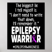 Poster Epilepsy Awareness Write It Epileptic Warrior Surv (Devant)