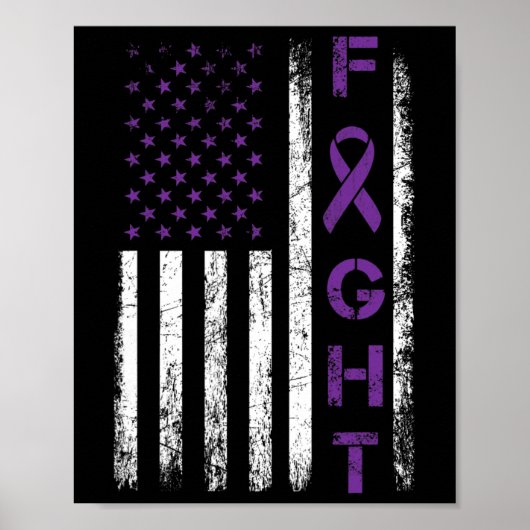Poster Epilepsy Fighter USA Drapeau - Fight Epilepsy Awar (Devant)