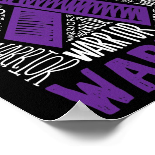 Poster Epilepsy Guerrier Soutien familial Cadeau Purple R (Coin)