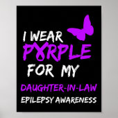 Poster Epilepsy I Wear Purple For My Daughter-in-law Ribb (Devant)