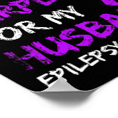 Poster Epilepsy I Wear Purple For My Husbynd Ribbon  (Coin)