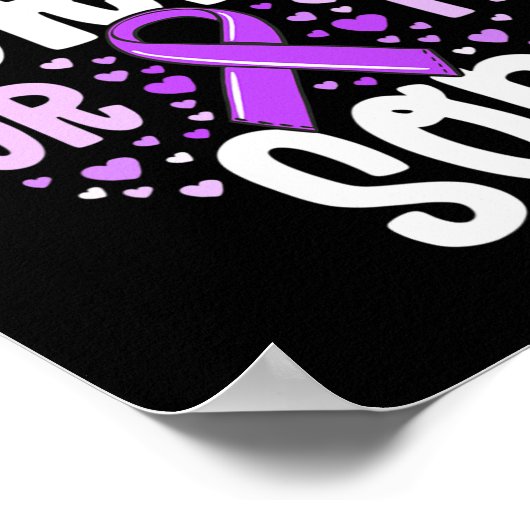 Poster Epilepsy Ribbon Je Porte Violet Pour Mon Fils Don (Coin)
