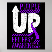Poster Epilepsy Warrior Day Epileptic Ribbon Epilepsia Pu (Devant)