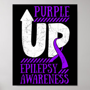 Poster Epilepsy Warrior Day Epileptic Ribbon Epilepsia Pu