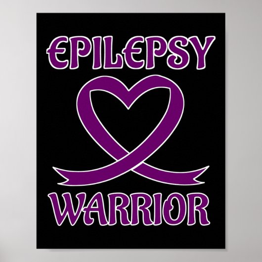 Poster Epilepsy Warrior Purple Heart Ribbon Sensibilisati (Devant)
