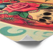 Poster Épingle à tatouage rétro (Coin)