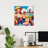 Poster Épingle de campagne de bière (Bureau à domicile)