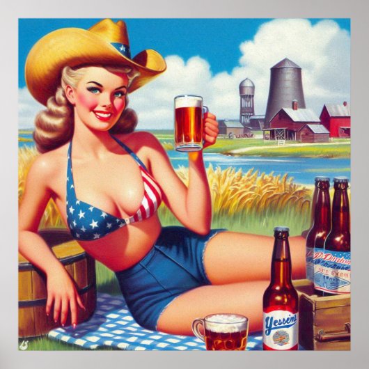 Poster Épingle de campagne de bière (Devant)